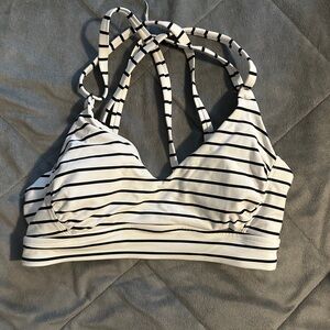 Calis Striped Black and White bikini Top